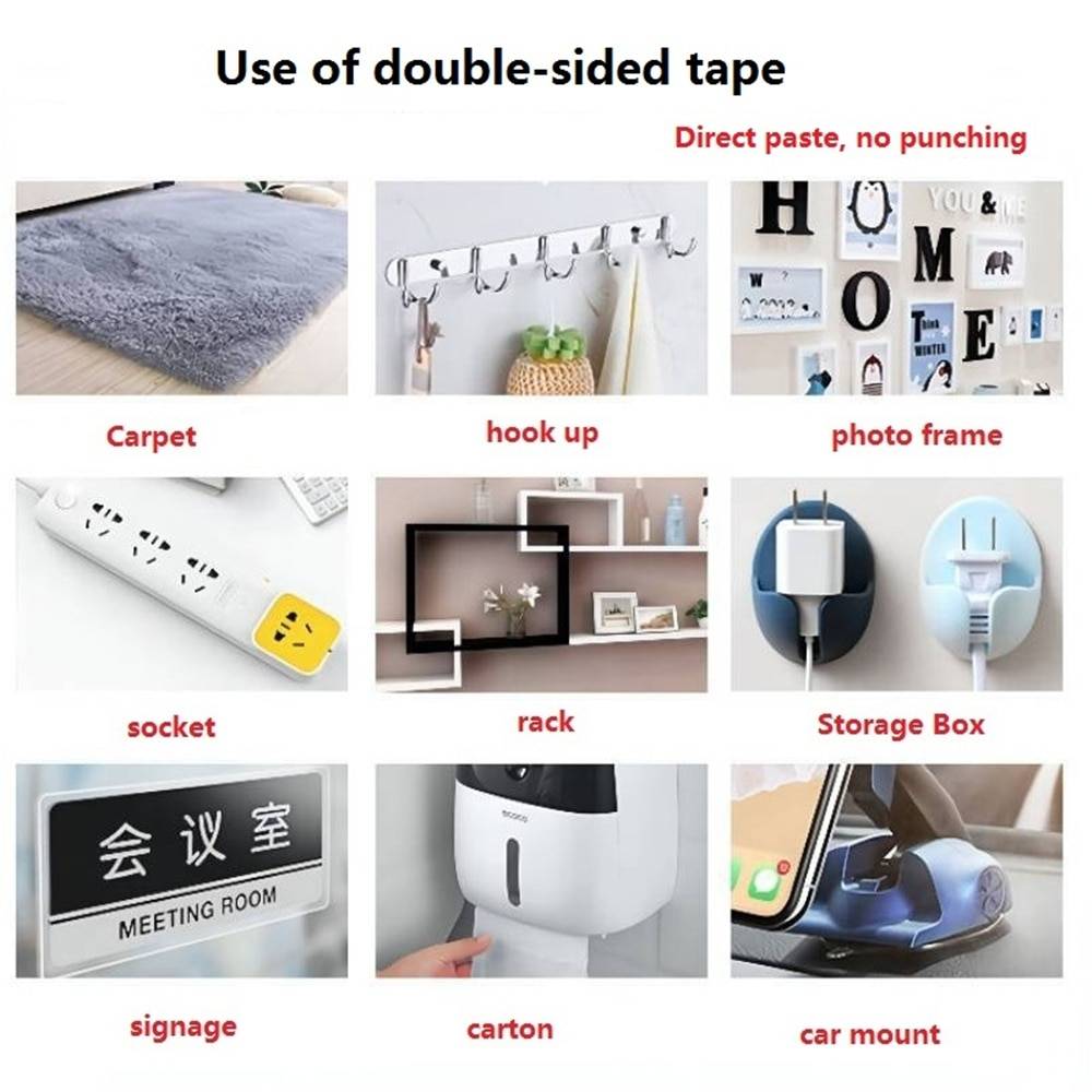 Multifunctional Double Sided Adhesive Tape Waterproof Reusable Wall Stickers Transparent Strong Sticky Glue Car Bathroom Kitchen