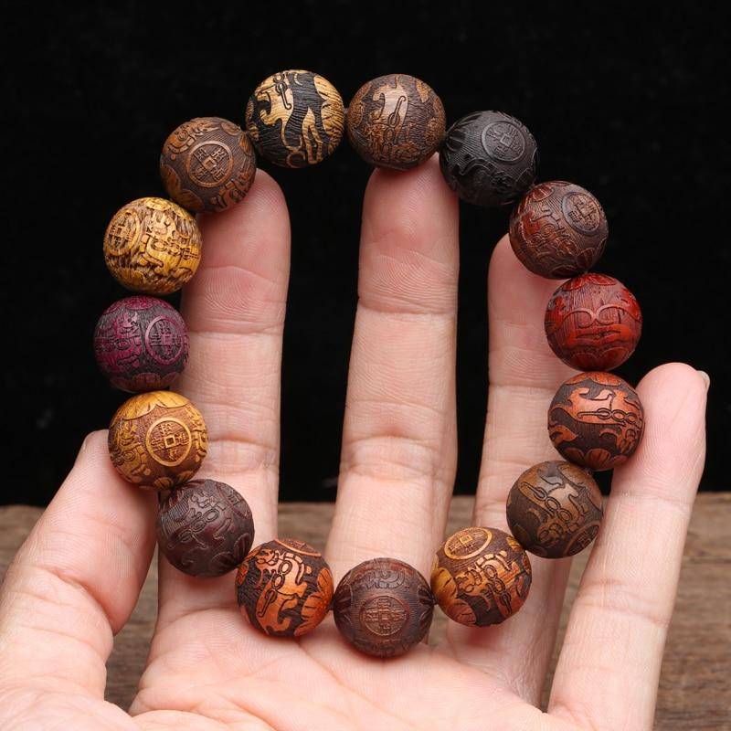 Natural Multicolor Wooden Bracelet for Men