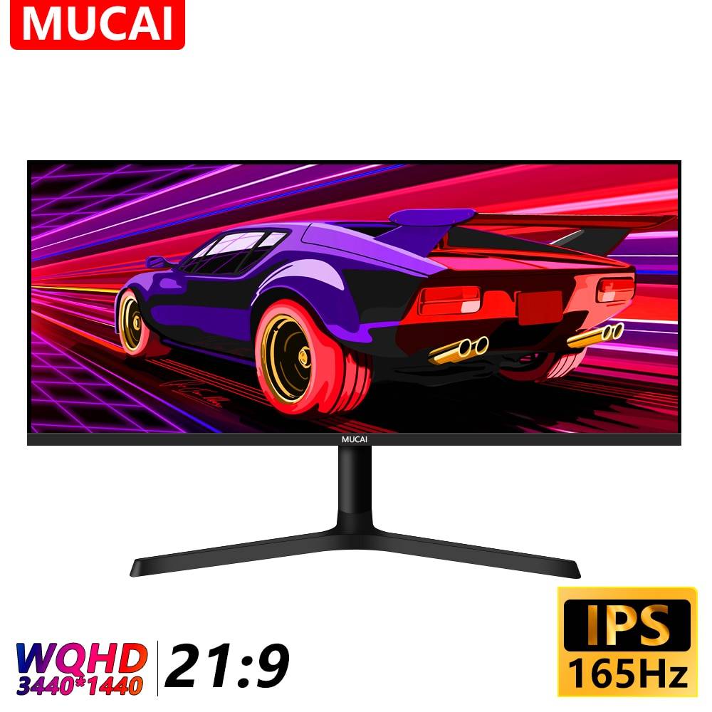 MUCAI 34 Inch Monitor 144Hz Wide Display 21:9 IPS 165Hz