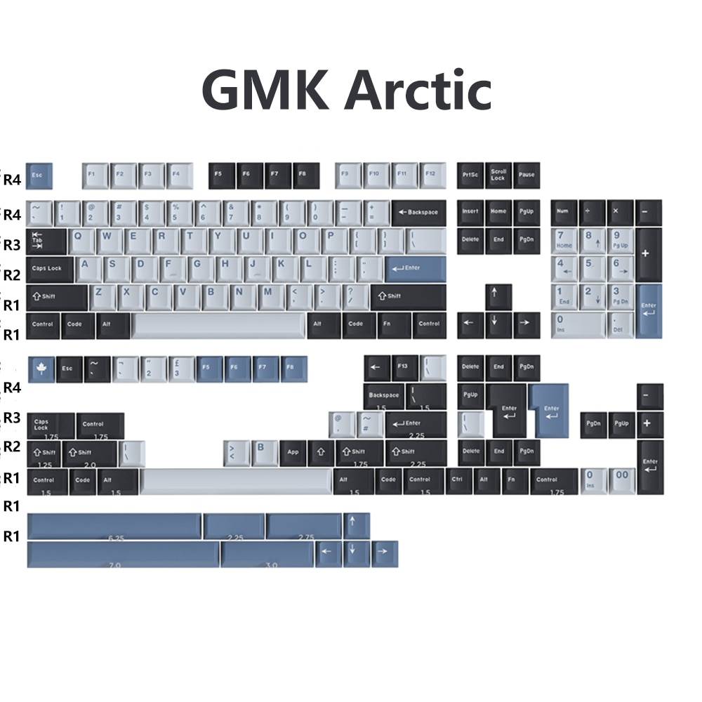 KBDiy GMK Keycap Clone Arctic Red Samurai 8008 for Mechanicla Keyboard