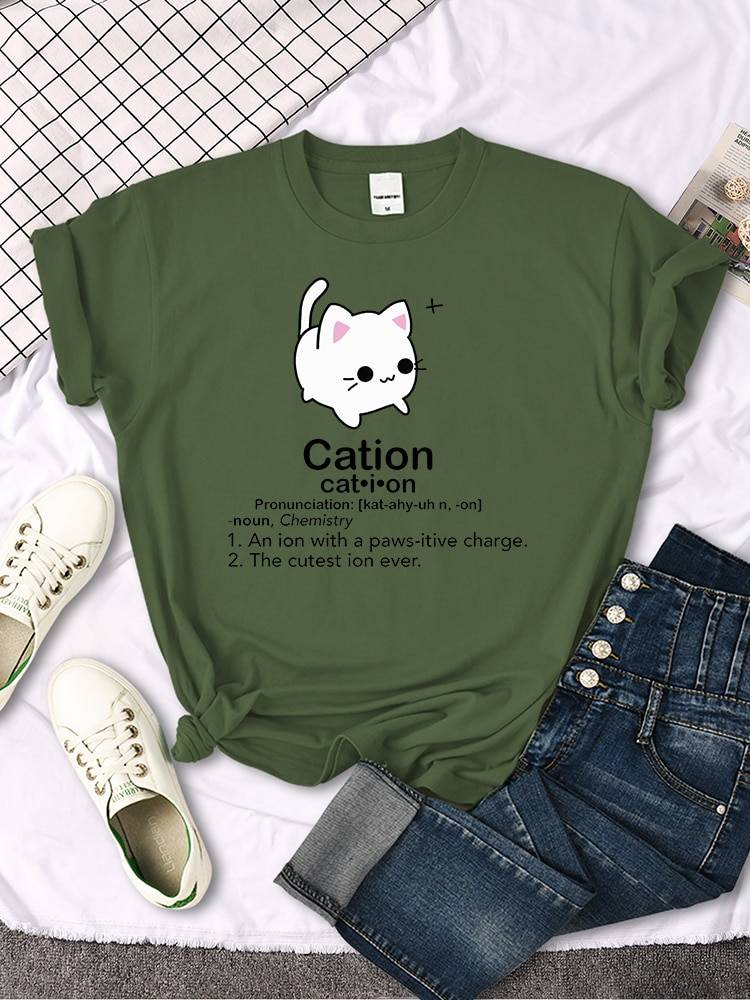 Cute Cat Print T-Shirt