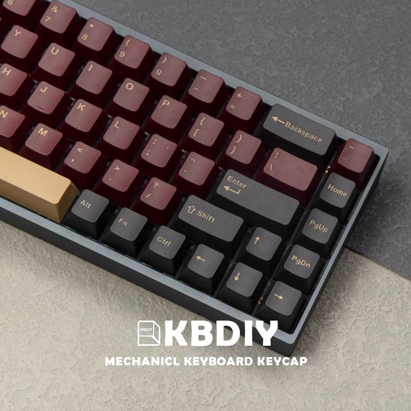 KBDiy GMK Red Samurai OEM Profile Keycap 135 Keys Mechanical Keyboard