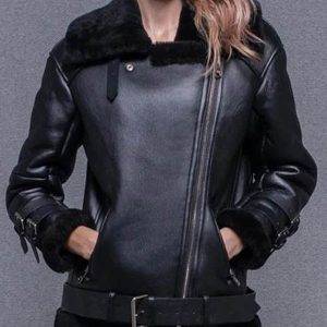 Thick and warm faux leather jacket Coat 2