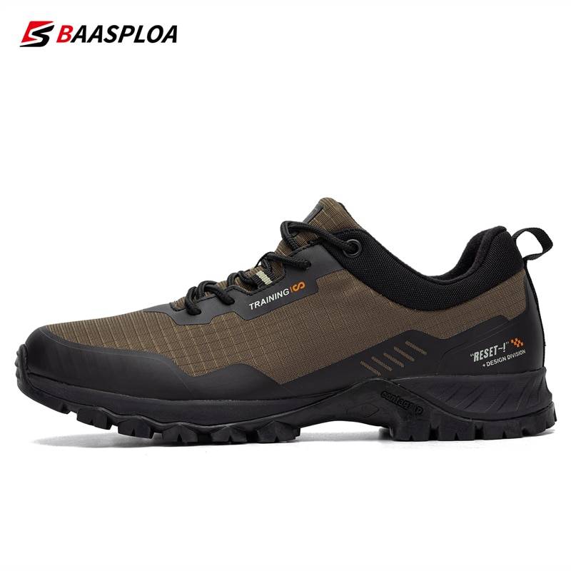 Baasploa New Men's Anti-Skid Wear-Resistant Hiking Shoes