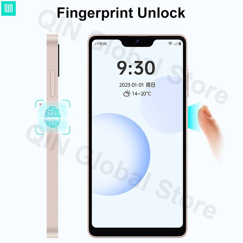 Qin 3 Pro MTK G99 Wifi 5.5 Inch 6GB 128GB Bluetooth 5.2 Fingerprint Unlock Touch screen Android 3100mAh 720*1496P 8MP Phone