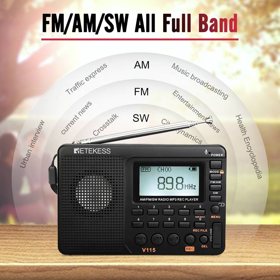 RETEKESS V115 Radio FM AM SW Portable Radios