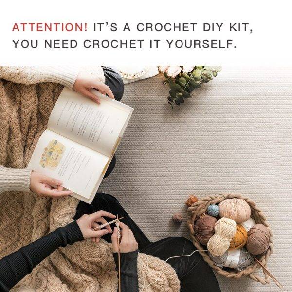 Susan's Family Crochet Kit for Beginners Mini Creative Crochet DIY Pendant Keychain Knitting Key Holder Crochet Dolls