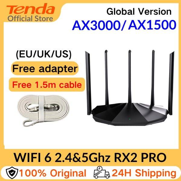 AX1500 WiFi 6 Router AX3000 Gigabit Wireless Repeater Tenda