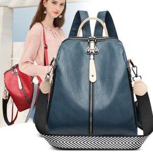Fashion Backpack Women Soft Leather Backpack 2
