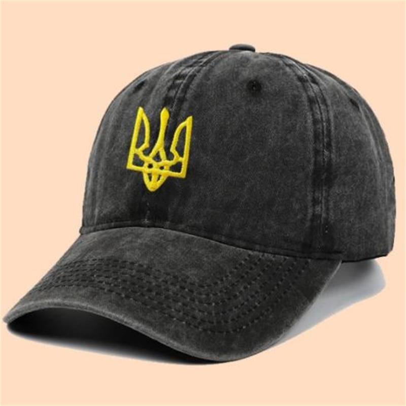 Ukraine Symbol Embroidery Cotton Washed Fashion Sports Baseball Cap