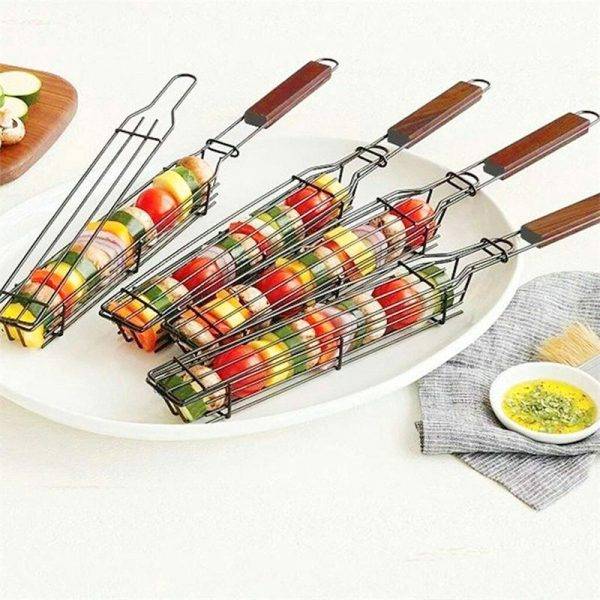 Barbecue Rack Cooking Grill Outdoor Rolling