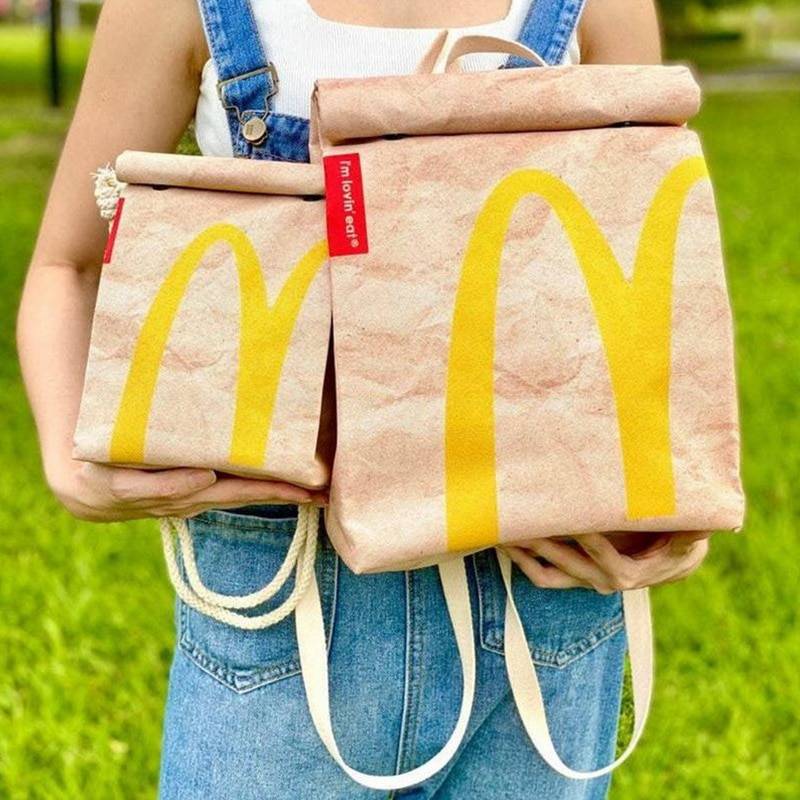 Woman Backpack Funny Cute Cartoon French Fries