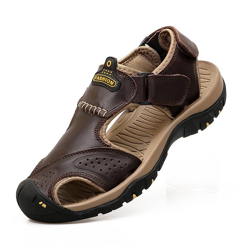Summer Men's Leather Outdoor Sandals