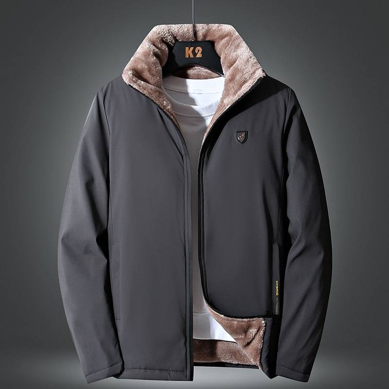 Men Winter Windproof Warm Thick Fleece Jacket